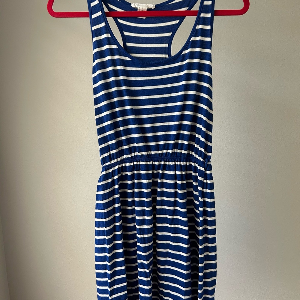 Striped Blue and White Kids Dress